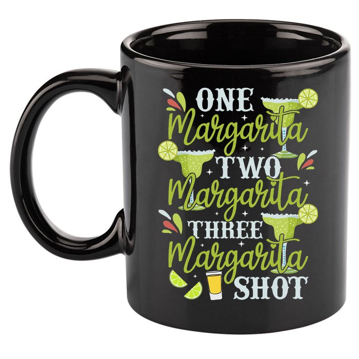 Cinco De Mayo One Margarita Two Margarita Three Margarita 11oz C Handle Ceramic Mug
