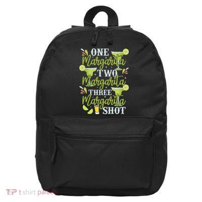 Cinco De Mayo One Margarita Two Margarita Three Margarita 16 in Basic Backpack