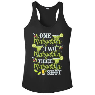 Cinco De Mayo One Margarita Two Margarita Three Margarita Ladies PosiCharge Competitor Racerback Tank