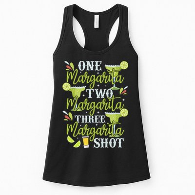 Cinco De Mayo One Margarita Two Margarita Three Margarita Womens Tank Top