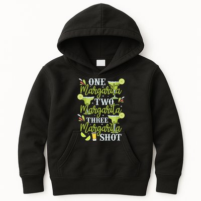 Cinco De Mayo One Margarita Two Margarita Three Margarita Kids Hoodie