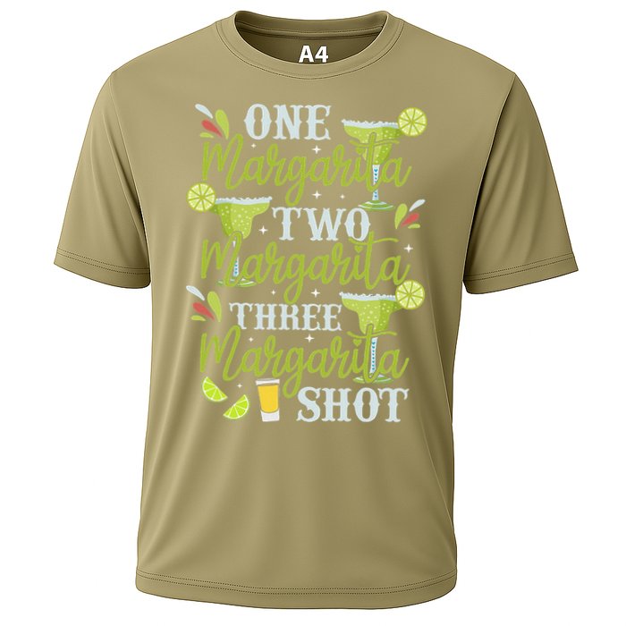 Cinco De Mayo One Margarita Two Margarita Three Margarita Cooling Performance Crew T-Shirt
