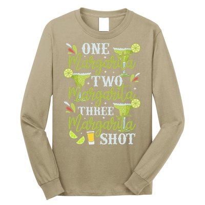 Cinco De Mayo One Margarita Two Margarita Three Margarita Long Sleeve Shirt