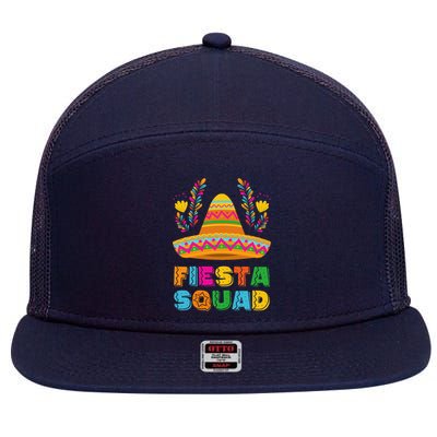 Cinco De Mayo Fiesta Squad Family Matching Group 7 Panel Mesh Trucker Snapback Hat