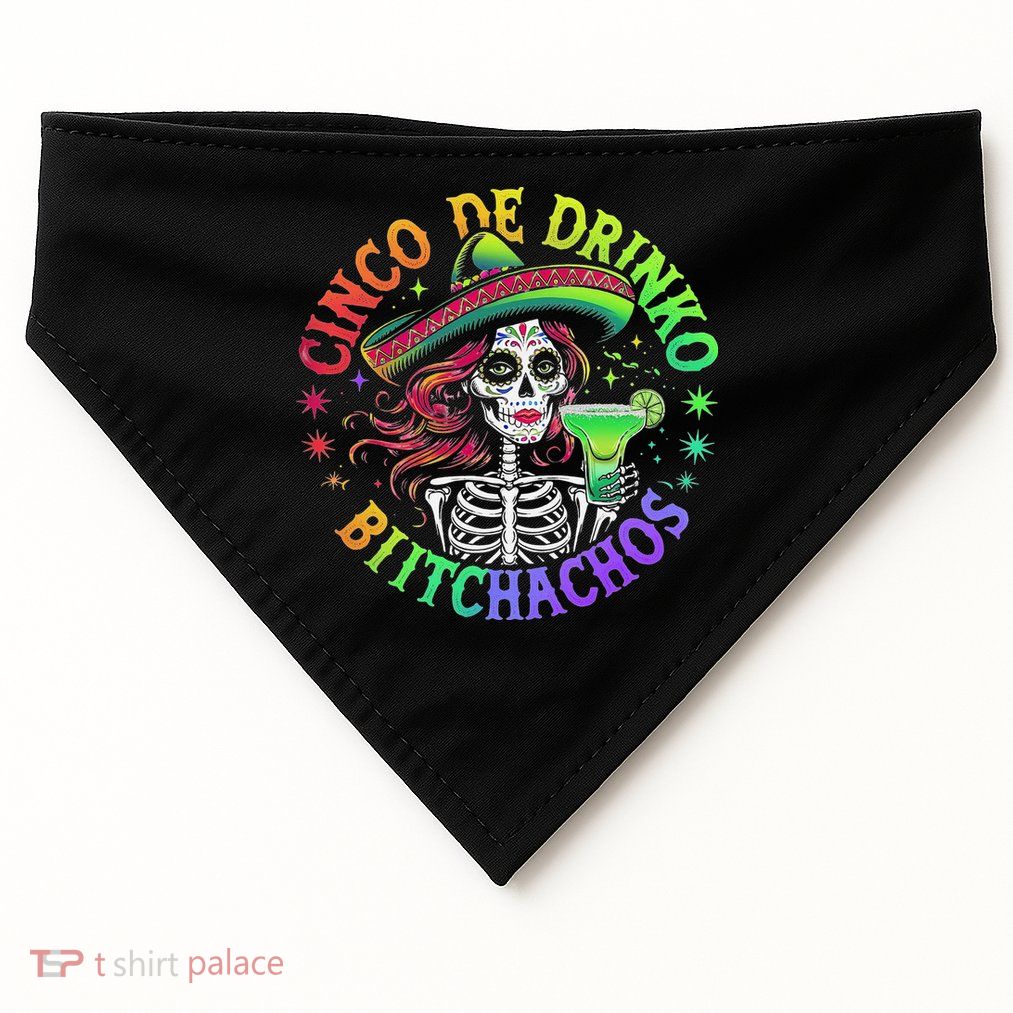 Cinco De Mayo Funny Mexican Party Cinco De Drinko USA-Made Doggie Bandana