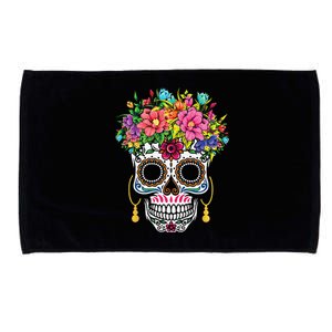 Cinco De Mayo Sugar Skull Dia De Los Muertos Day Of Dead Microfiber Hand Towel