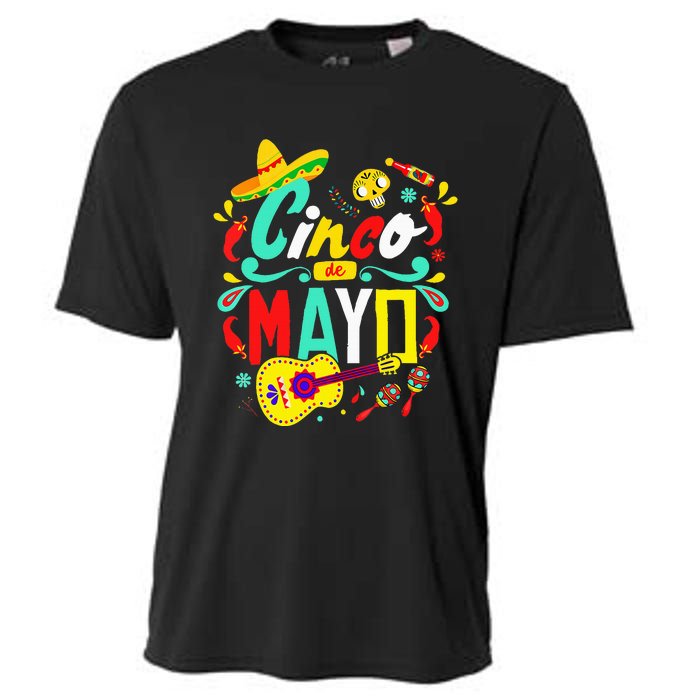 Cinco De Mayo Mexican Fiesta 5 De Mayo Cooling Performance Crew T-Shirt