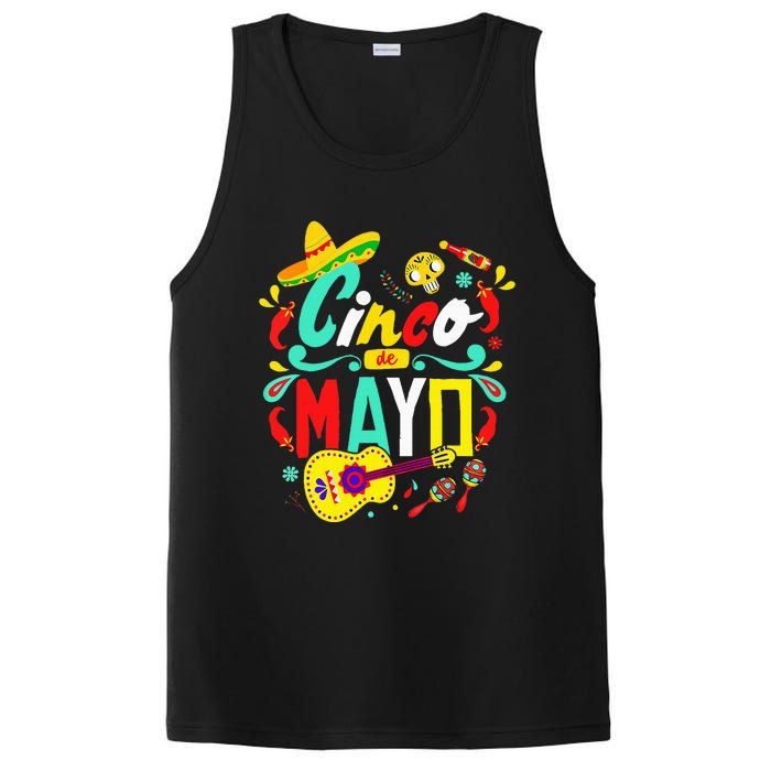 Cinco De Mayo Mexican Fiesta 5 De Mayo PosiCharge Competitor Tank