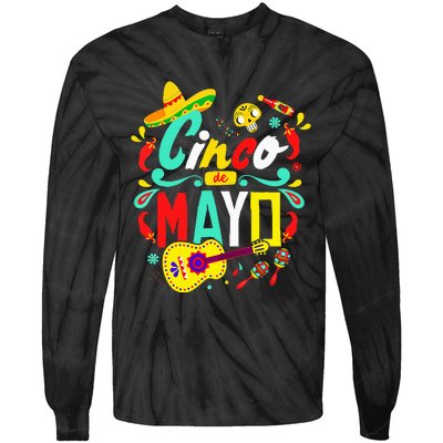 Cinco De Mayo Mexican Fiesta 5 De Mayo Tie-Dye Long Sleeve Shirt