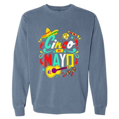 Cinco De Mayo Mexican Fiesta 5 De Mayo Garment-Dyed Sweatshirt