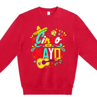 Cinco De Mayo Mexican Fiesta 5 De Mayo Premium Crewneck Sweatshirt