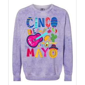 Cinco De Mayo Mexican Fiesta 5 De Mayo Funny Mexican Party Colorblast Crewneck Sweatshirt