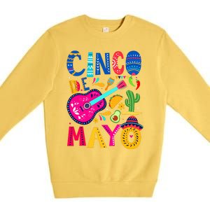 Cinco De Mayo Mexican Fiesta 5 De Mayo Funny Mexican Party Premium Crewneck Sweatshirt