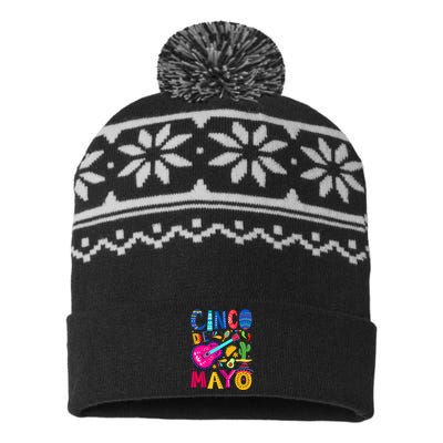 Cinco De Mayo Mexican Fiesta 5 De Mayo Funny Mexican Party USA-Made Snowflake Beanie