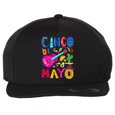 Cinco De Mayo Mexican Fiesta 5 De Mayo Funny Mexican Party Wool Snapback Cap