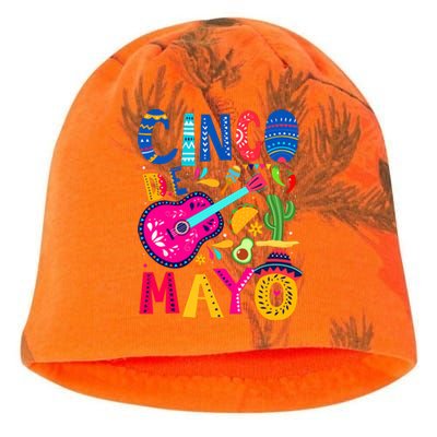 Cinco De Mayo Mexican Fiesta 5 De Mayo Funny Mexican Party Kati - Camo Knit Beanie