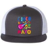 Cinco De Mayo Mexican Fiesta 5 De Mayo Funny Mexican Party Flat Bill Trucker Hat