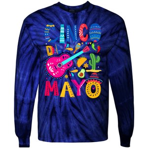 Cinco De Mayo Mexican Fiesta 5 De Mayo Funny Mexican Party Tie-Dye Long Sleeve Shirt