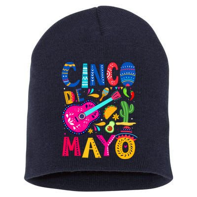 Cinco De Mayo Mexican Fiesta 5 De Mayo Funny Mexican Party Short Acrylic Beanie