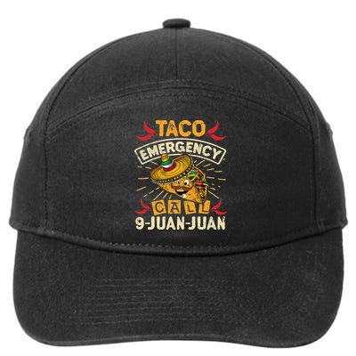 Cinco De Mayo Taco Emergency Call 9 Juan Juan Essential 7-Panel Snapback Hat