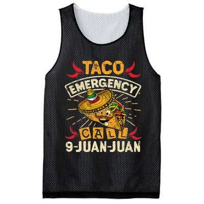 Cinco De Mayo Taco Emergency Call 9 Juan Juan Essential Mesh Reversible Basketball Jersey Tank