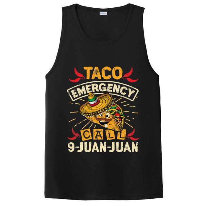 Cinco De Mayo Taco Emergency Call 9 Juan Juan Essential PosiCharge Competitor Tank