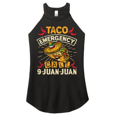 Cinco De Mayo Taco Emergency Call 9 Juan Juan Essential Women's Perfect Tri Rocker Tank