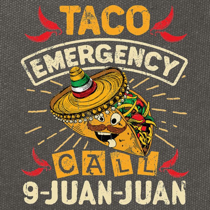 Cinco De Mayo Taco Emergency Call 9 Juan Juan Essential Cotton Canvas Backpack