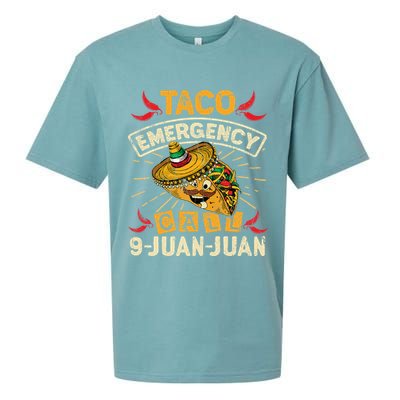 Cinco De Mayo Taco Emergency Call 9 Juan Juan Essential Sueded Cloud Jersey T-Shirt