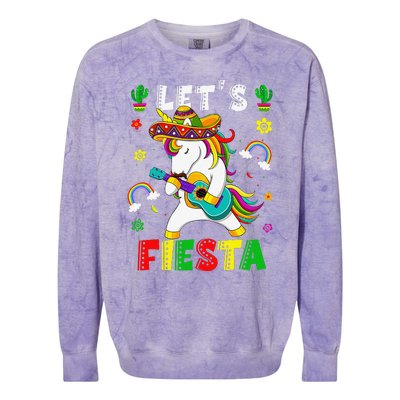 Cinco De Mayo Party Lets Fiesta Dancing Mexican Unicorn Colorblast Crewneck Sweatshirt