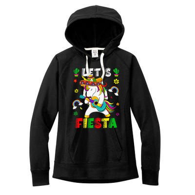 Cinco De Mayo Party Lets Fiesta Dancing Mexican Unicorn Women's Fleece Hoodie