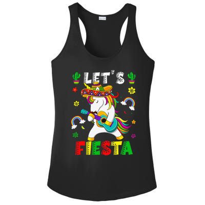 Cinco De Mayo Party Lets Fiesta Dancing Mexican Unicorn Ladies PosiCharge Competitor Racerback Tank