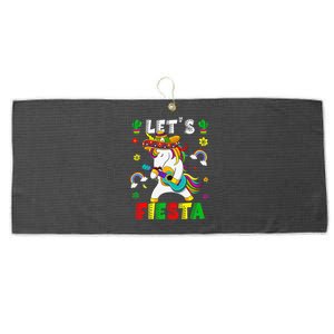 Cinco De Mayo Party Lets Fiesta Dancing Mexican Unicorn Large Microfiber Waffle Golf Towel