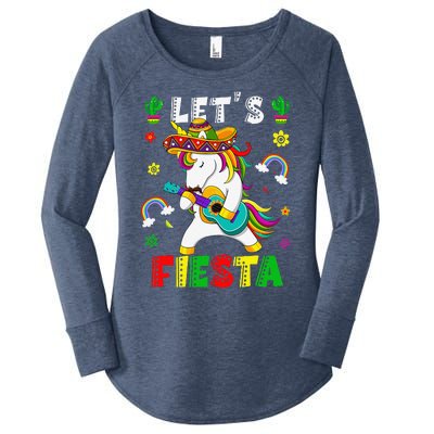 Cinco De Mayo Party Lets Fiesta Dancing Mexican Unicorn Women's Perfect Tri Tunic Long Sleeve Shirt