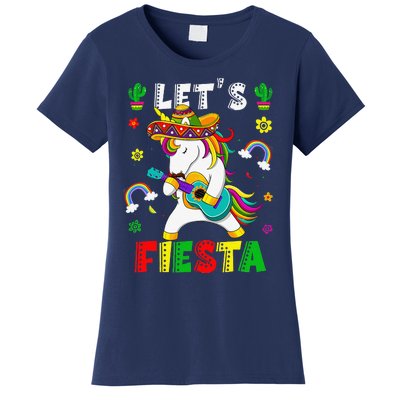 Cinco De Mayo Party Lets Fiesta Dancing Mexican Unicorn Women's T-Shirt