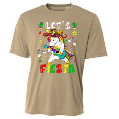 Cinco De Mayo Party Lets Fiesta Dancing Mexican Unicorn Cooling Performance Crew T-Shirt