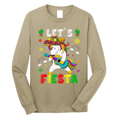 Cinco De Mayo Party Lets Fiesta Dancing Mexican Unicorn Long Sleeve Shirt