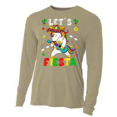 Cinco De Mayo Party Lets Fiesta Dancing Mexican Unicorn Cooling Performance Long Sleeve Crew