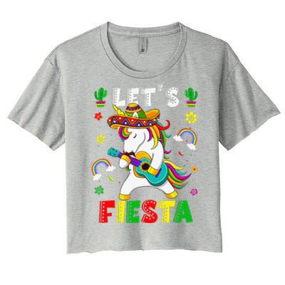 Cinco De Mayo Party Lets Fiesta Dancing Mexican Unicorn Women's Crop Top Tee