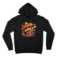 Cinco De Mayo Cat Dabbing Poncho Sombrero Mexican Fiesta Hoodie