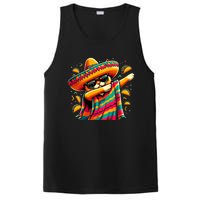 Cinco De Mayo Cat Dabbing Poncho Sombrero Mexican Fiesta PosiCharge Competitor Tank