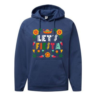 Cinco De Mayo Party Lets Fiesta Mexican For Women Performance Fleece Hoodie