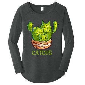 Cinco De Mayo Meow Lets Fiesta Mexican Cactus Women's Perfect Tri Tunic Long Sleeve Shirt