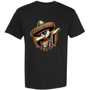 Cinco De Mayo Cat Dabbing Poncho Sombrero Mexican Fiesta Garment-Dyed Heavyweight T-Shirt