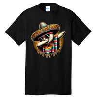 Cinco De Mayo Cat Dabbing Poncho Sombrero Mexican Fiesta Tall T-Shirt