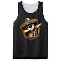 Cinco De Mayo Cat Dabbing Poncho Sombrero Mexican Fiesta Mesh Reversible Basketball Jersey Tank