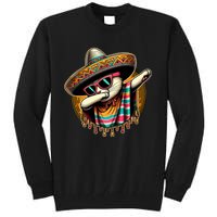 Cinco De Mayo Cat Dabbing Poncho Sombrero Mexican Fiesta Tall Sweatshirt