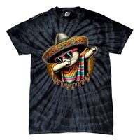 Cinco De Mayo Cat Dabbing Poncho Sombrero Mexican Fiesta Tie-Dye T-Shirt