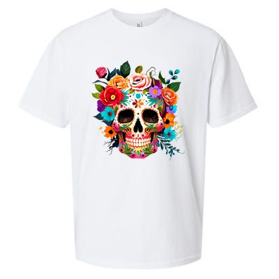 Cinco De Mayo Sugar Skull Day Of The Dead Mexican Fiesta Sueded Cloud Jersey T-Shirt