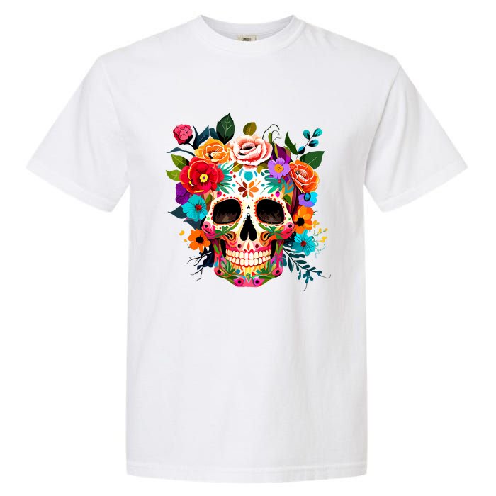 Cinco De Mayo Sugar Skull Day Of The Dead Mexican Fiesta Garment-Dyed Heavyweight T-Shirt